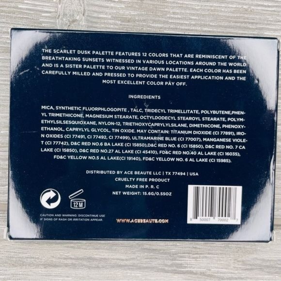 Ace Beauty scarlet dusk Palette 12 colors eyeshadows palette makeup beauty produ - Picture 3 of 4
